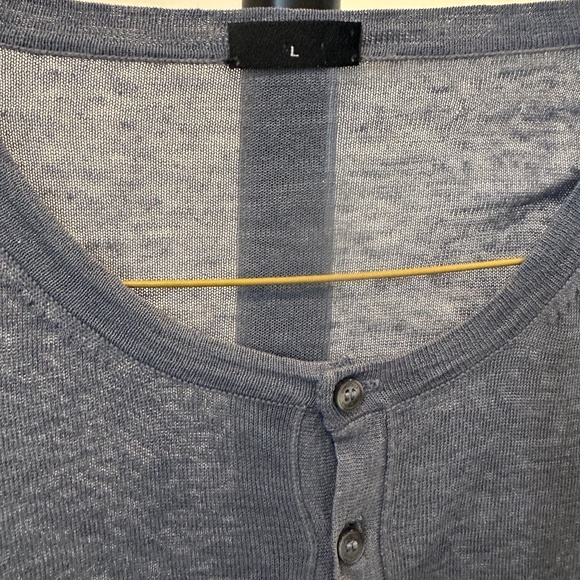 3 Strellson Men's Merino Wool/Linen Sweaters, Navy/Black plaid, L. blue, Black - Picture 6 of 10